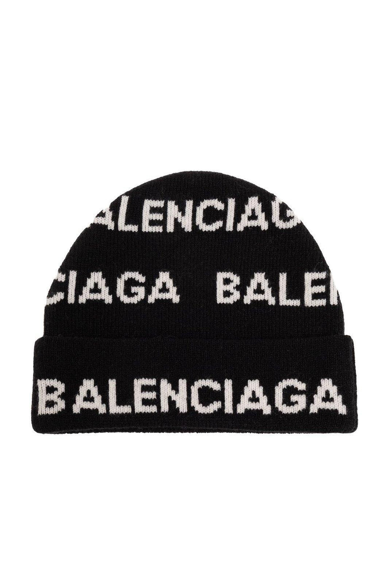 Balenciaga Logo Intarsia Beanie - Men - Piano Luigi