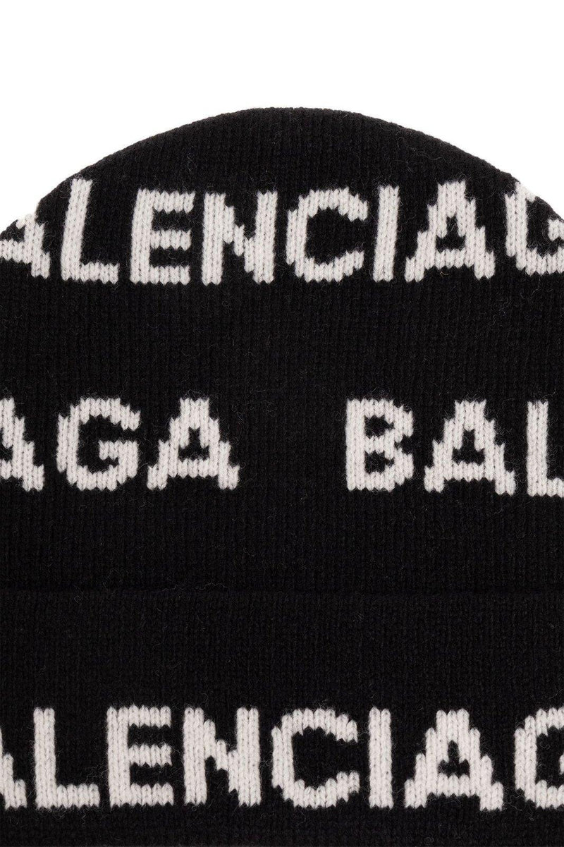 Balenciaga Logo Intarsia Beanie - Men - Piano Luigi