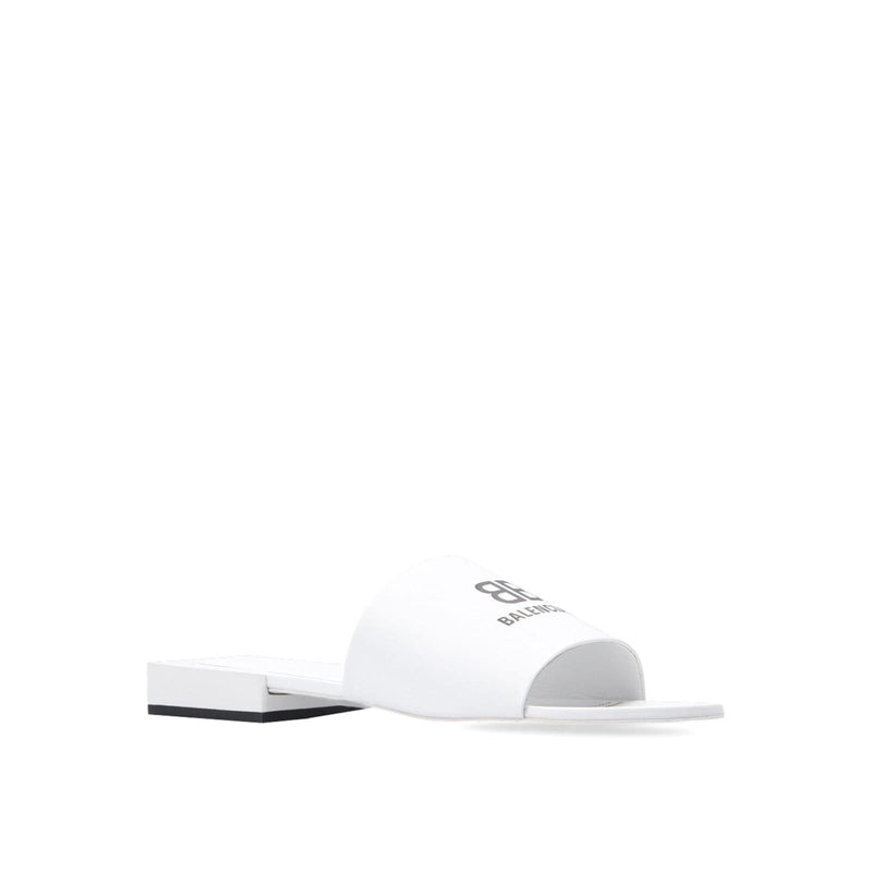 Balenciaga Logo Leather Mules - Women - Piano Luigi