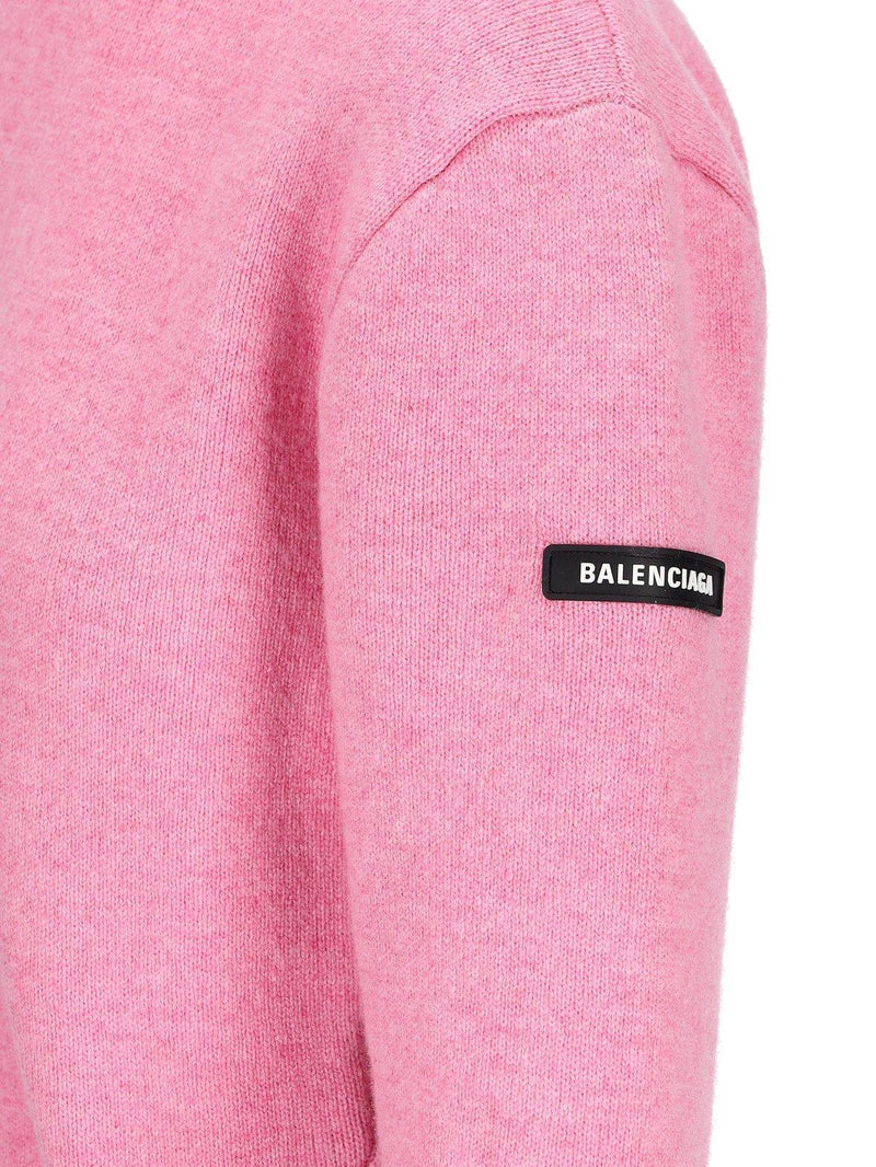 Balenciaga Logo Patch Knitted Jumper - Women - Piano Luigi