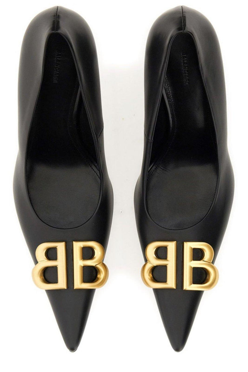 Balenciaga Logo Plaque Pointed-toe Heels - Women - Piano Luigi