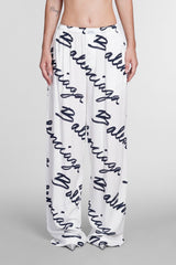 Balenciaga Pants In White Viscose - Women - Piano Luigi