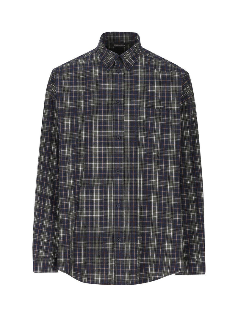 Balenciaga Plaid Long-sleeved Shirt - Men - Piano Luigi