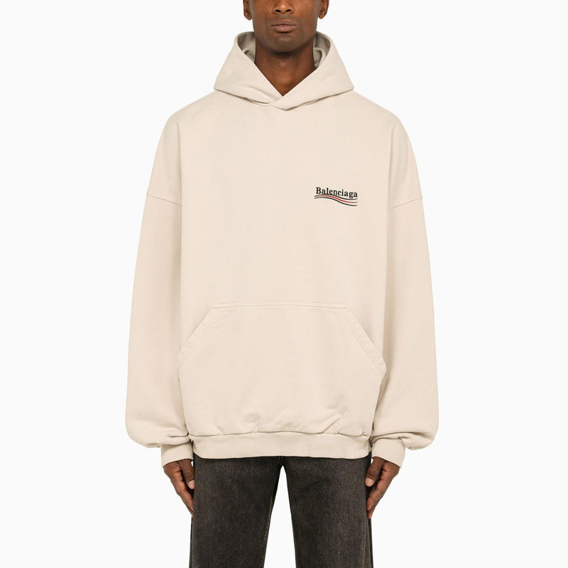 Balenciaga Political Campaign Beige Hoodie - Men - Piano Luigi