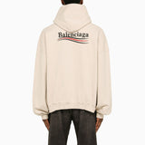 Balenciaga Political Campaign Beige Hoodie - Men - Piano Luigi