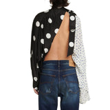 Balenciaga Polka Dot High Neck Top - Women - Piano Luigi