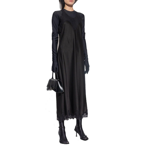 Balenciaga Satin Strappy Midi Dress - Women - Piano Luigi