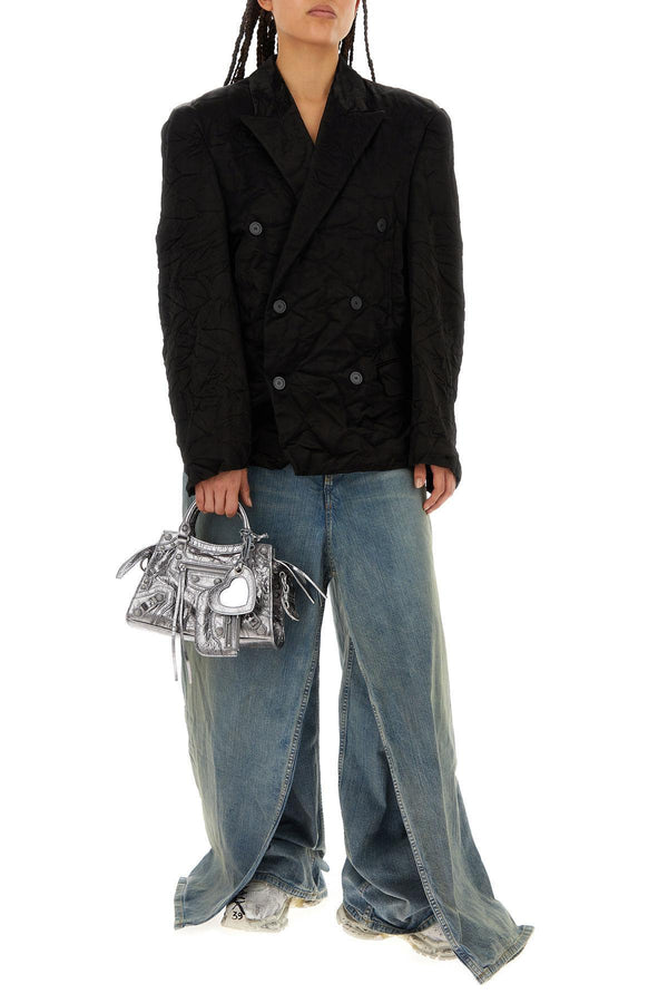 Balenciaga Silver Nappa Leather Neo Cagole Xs Handbag - Women - Piano Luigi