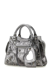 Balenciaga Silver Nappa Leather Neo Cagole Xs Handbag - Women - Piano Luigi