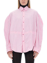 Balenciaga Striped Oversized Shirt - Women - Piano Luigi