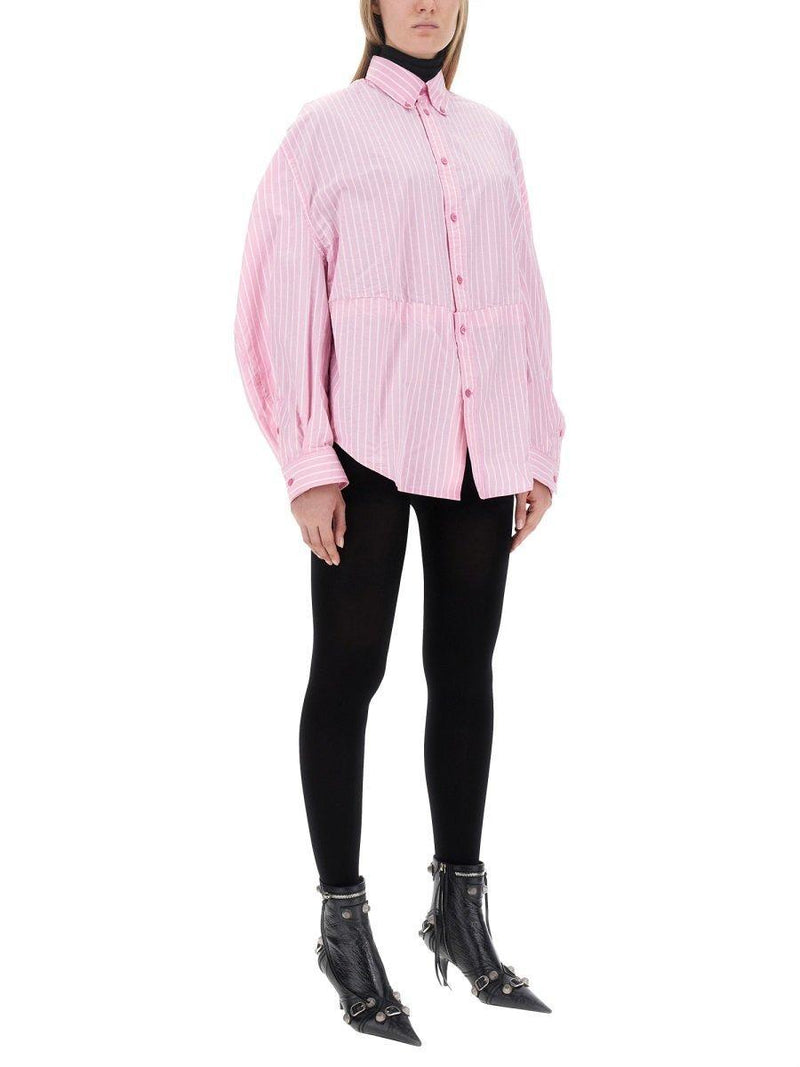 Balenciaga Striped Oversized Shirt - Women - Piano Luigi