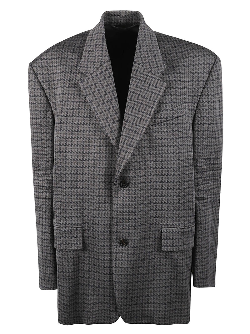 Balenciaga Tartan Print Blazer - Men - Piano Luigi