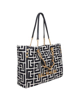 Balmain 1945 Shopper Bag In Monogram Jacquard - Women - Piano Luigi