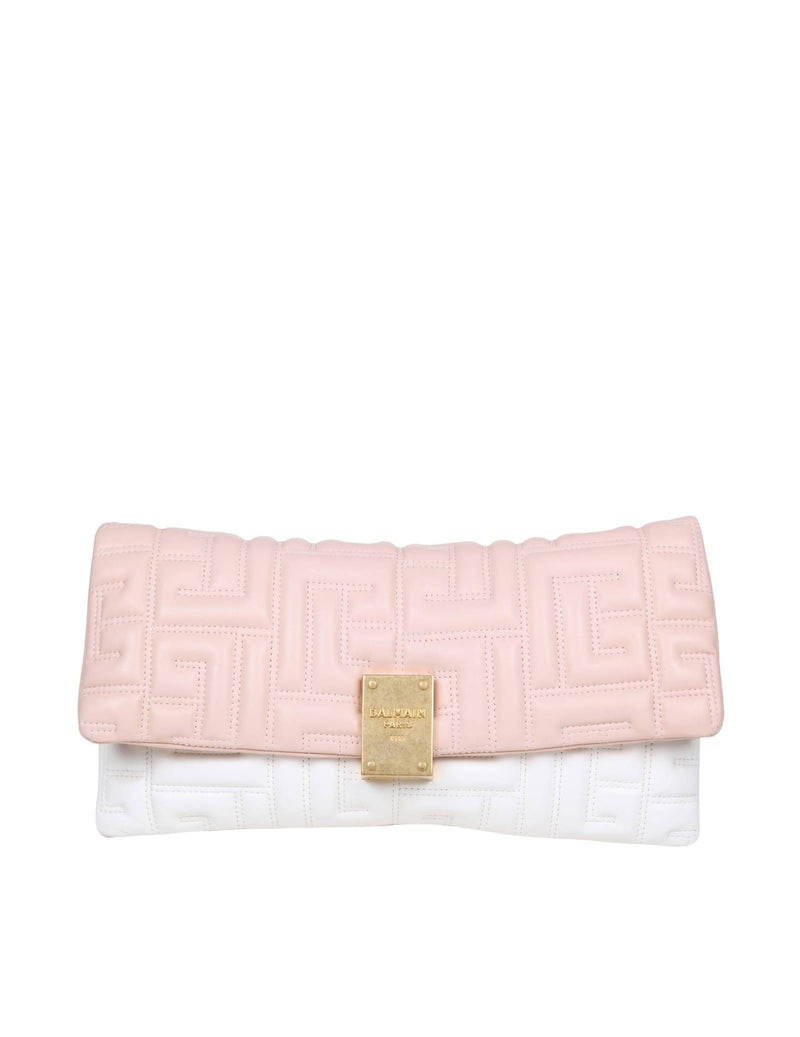 Balmain 1945 Soft Clutch Bag In Monogram Quilted Leather - Women - Piano Luigi