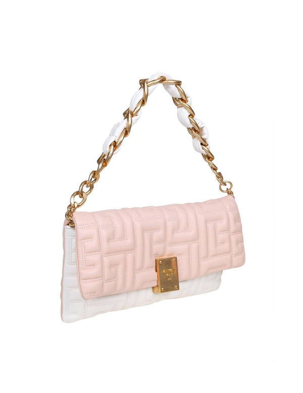 Balmain 1945 Soft Clutch Bag In Monogram Quilted Leather - Women - Piano Luigi