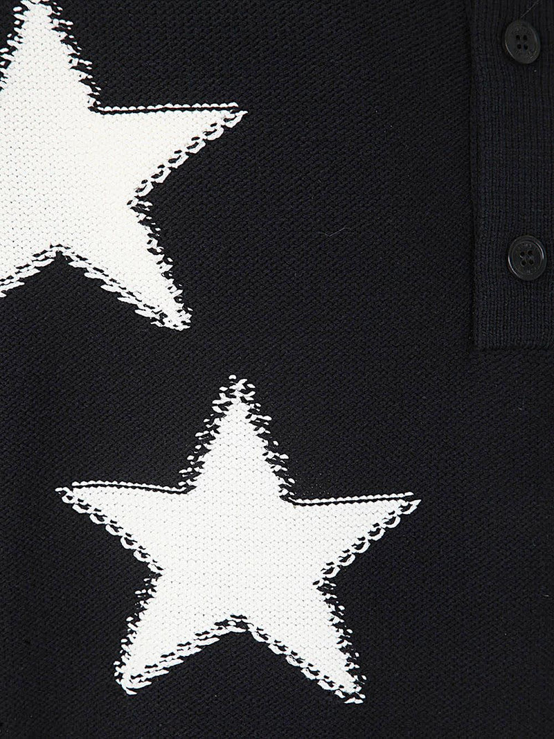 Balmain Ao Stars Cotton Polo - Men - Piano Luigi