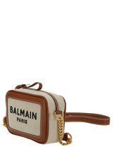 Balmain b-army Brown Crossbody Bag With Contrasting Logo Detail In Leather Woman - Women - Piano Luigi