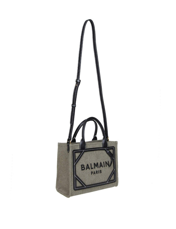 Balmain B-army Shopper Bag In Canvas With Logo - Women - Piano Luigi