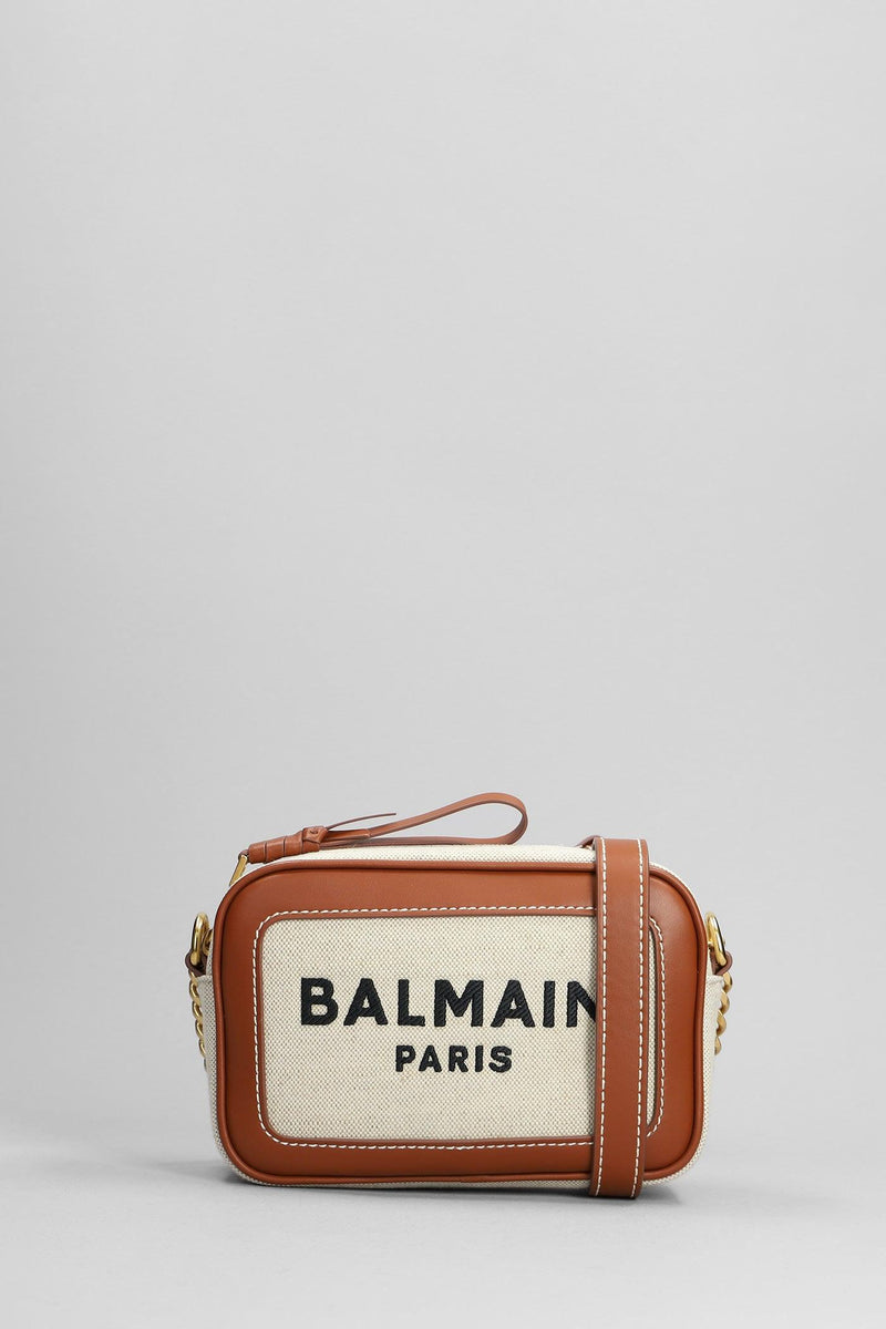 Balmain B Army Shoulder Bag In Beige Cotton - Women - Piano Luigi