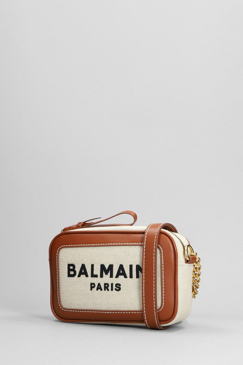 Balmain B Army Shoulder Bag In Beige Cotton - Women - Piano Luigi