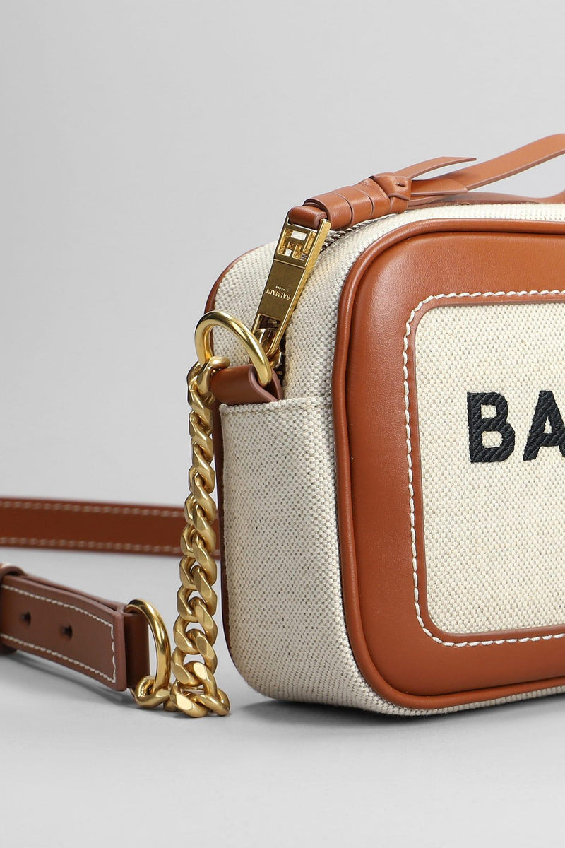 Balmain B Army Shoulder Bag In Beige Cotton - Women - Piano Luigi