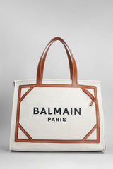 Balmain B Army Tote In Beige Cotton - Women - Piano Luigi