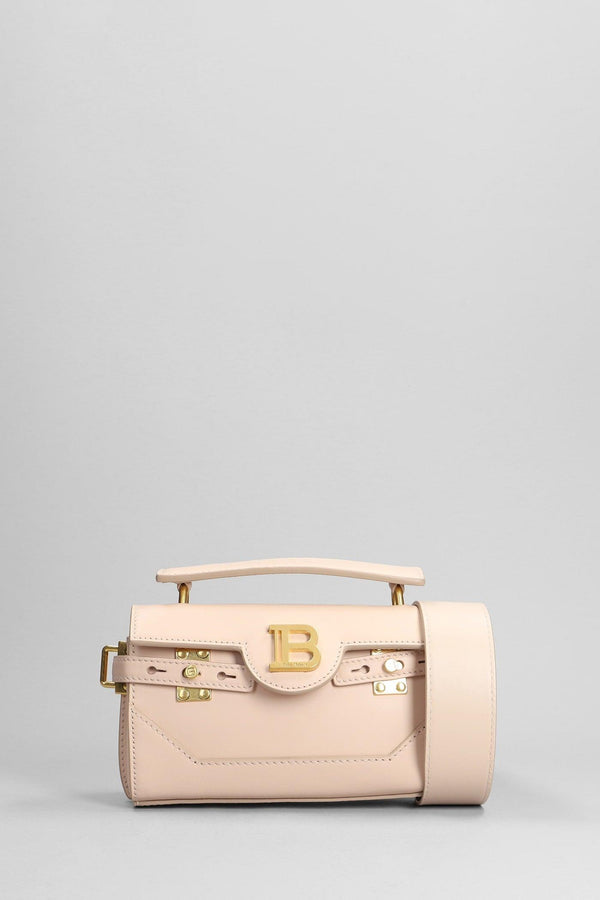 Balmain B Buzz 19 Shoulder Bag In Rose-pink Leather - Women - Piano Luigi