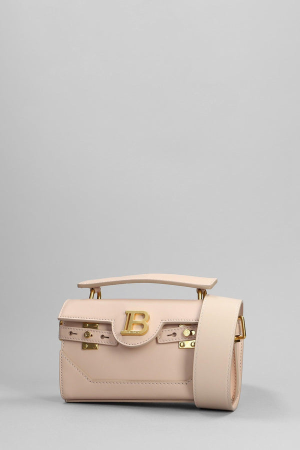 Balmain B Buzz 19 Shoulder Bag In Rose-pink Leather - Women - Piano Luigi