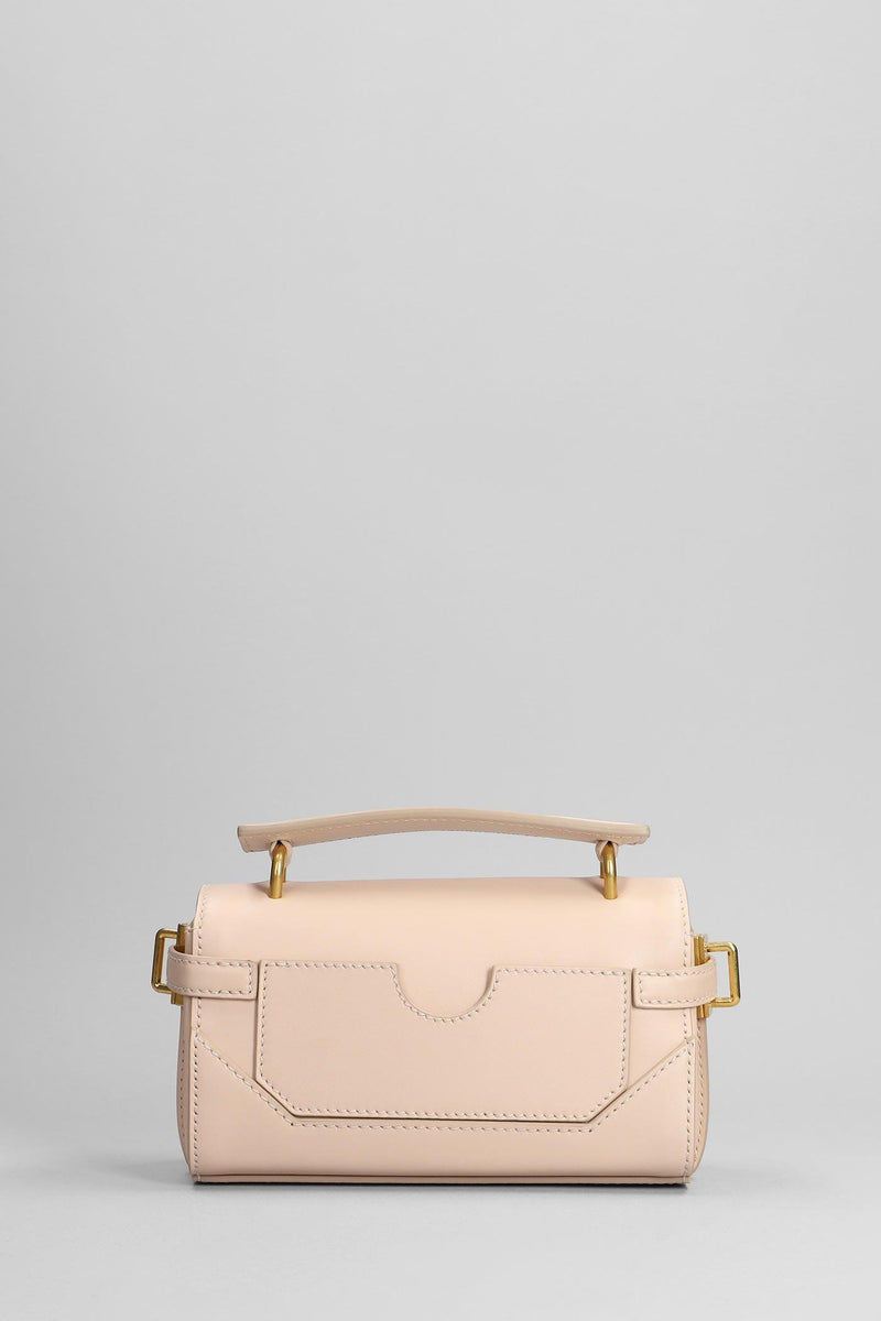 Balmain B Buzz 19 Shoulder Bag In Rose-pink Leather - Women - Piano Luigi