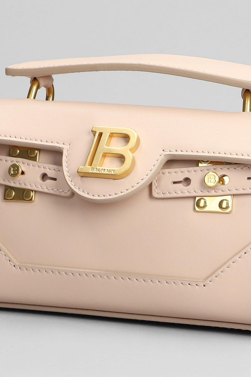 Balmain B Buzz 19 Shoulder Bag In Rose-pink Leather - Women - Piano Luigi