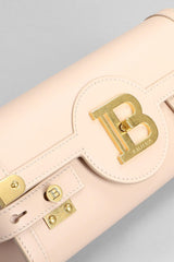 Balmain B Buzz Clutch In Rose-pink Leather - Women - Piano Luigi