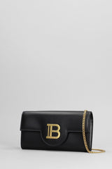 Balmain B Buzz Wallet In Black Leather - Women - Piano Luigi