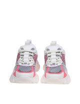 Balmain B-east Sneakers In Mix Of White And Pink Materials - Women - Piano Luigi