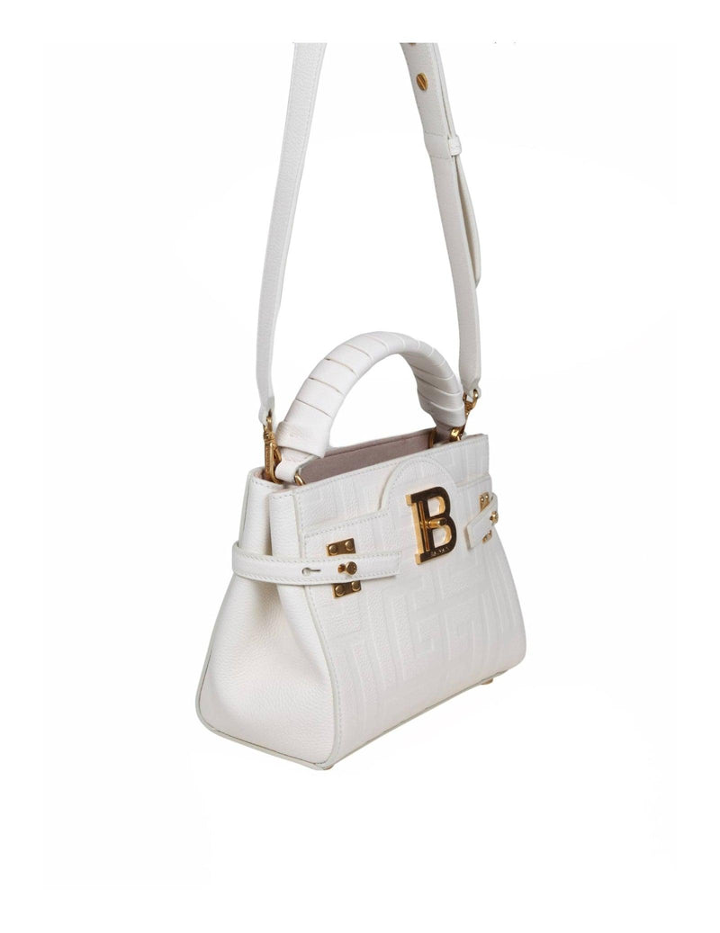 Balmain Bbuzz Handbag In Monogram Leather - Women - Piano Luigi