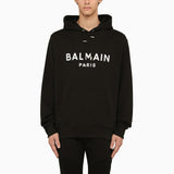 Balmain Black Hoodie With Logo - Men - Piano Luigi