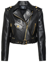 Balmain Black Lambskin Jacket - Women - Piano Luigi