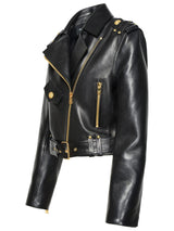 Balmain Black Lambskin Jacket - Women - Piano Luigi