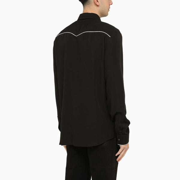 Balmain Black Shirt With Contrasting Arrows - Men - Piano Luigi