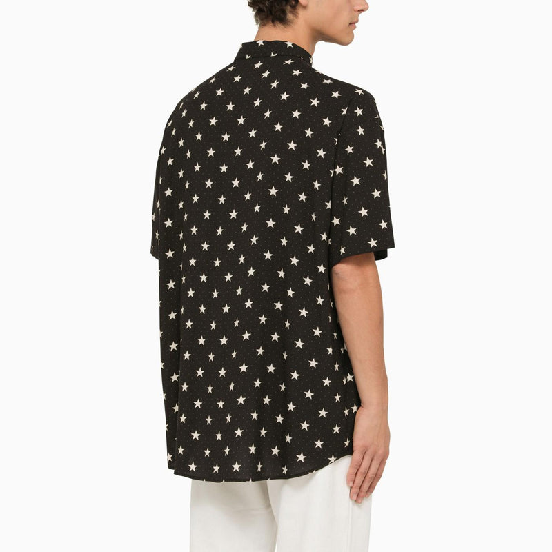 Balmain Black Shirt With Stars - Men - Piano Luigi