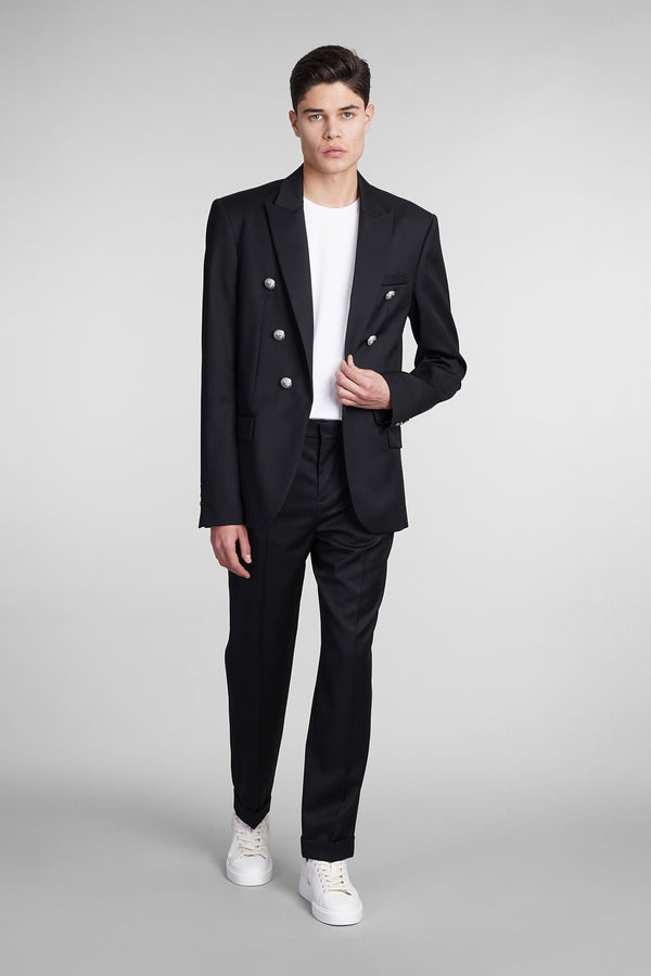 Balmain Blazer In Black Wool - Men - Piano Luigi