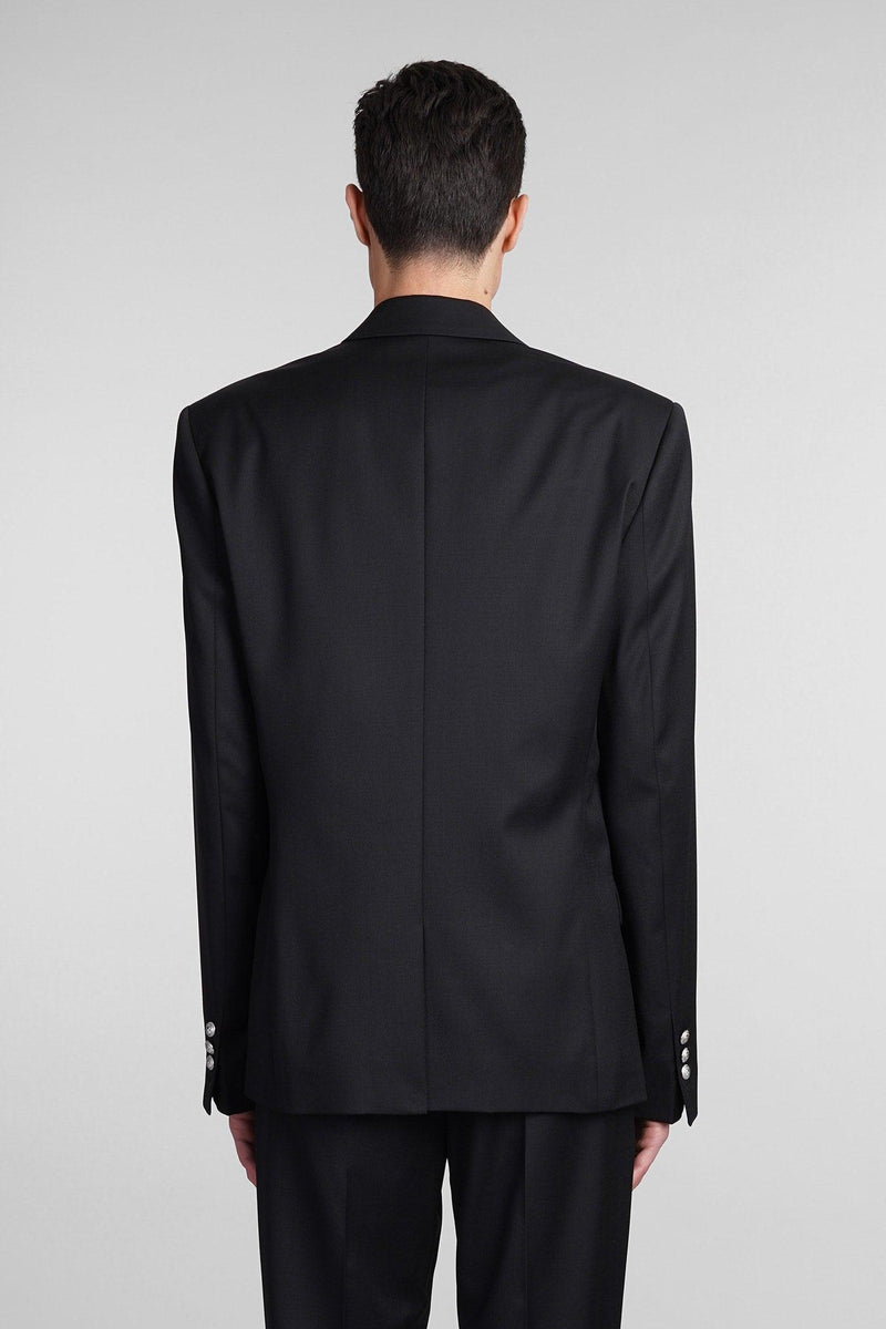 Balmain Blazer In Black Wool - Men - Piano Luigi