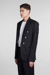 Balmain Blazer In Black Wool - Men - Piano Luigi