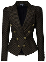 Balmain Blazer In Brown Cotton Blend - Women - Piano Luigi