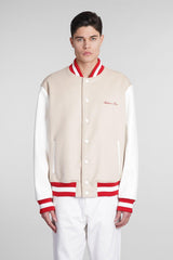 Balmain Bomber In Beige Wool - Men - Piano Luigi