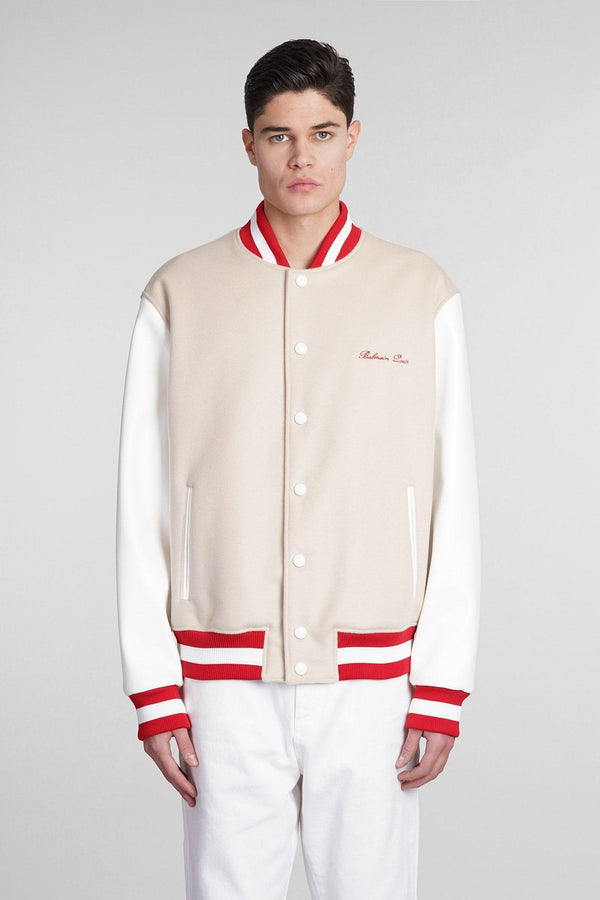 Balmain Bomber In Beige Wool - Men - Piano Luigi