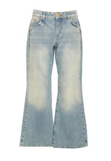 Balmain Bootcut Western Denim Jeans - Women - Piano Luigi