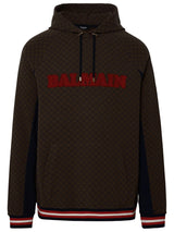 Balmain Brown Cotton Blend Sweatshirt - Men - Piano Luigi