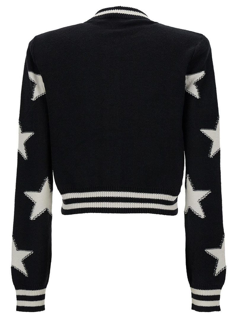 Balmain Buttonned Knit Stars Cropped Cardigan - Women - Piano Luigi