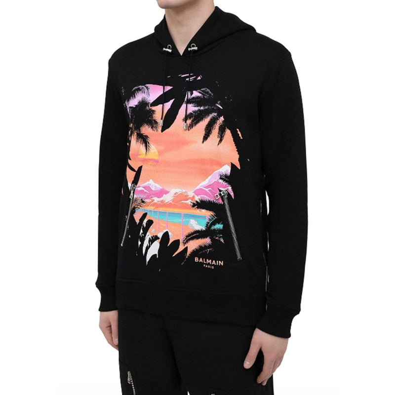 Balmain Cotton Printed Sweatshirt - Men - Piano Luigi