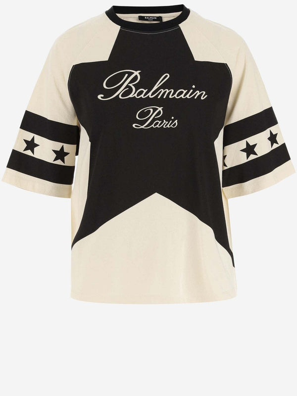 Balmain Cotton T-shirt With Logo - Women - Piano Luigi